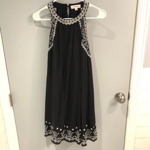 THML Embroidered Halter Dress